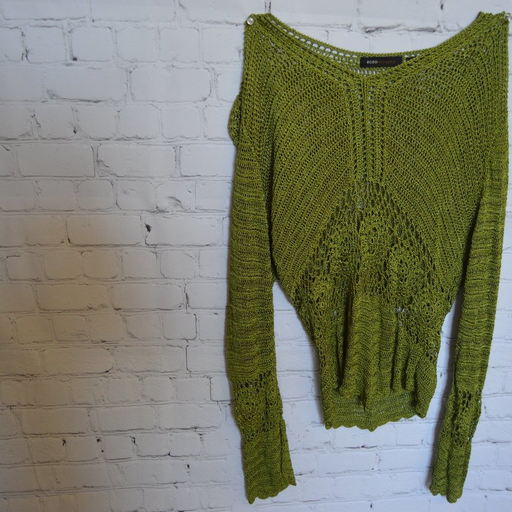 BCBG Maxazria Knit Bell Sleeve Top